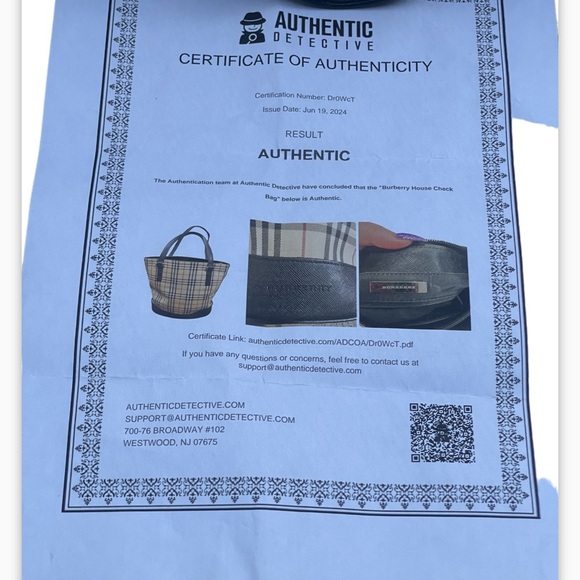 Burberry Small Tote - Pre-Owned with COA - Picture 5 of 15